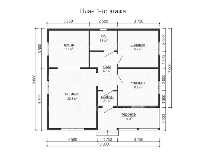 Каркасный дом проект «КД-50»